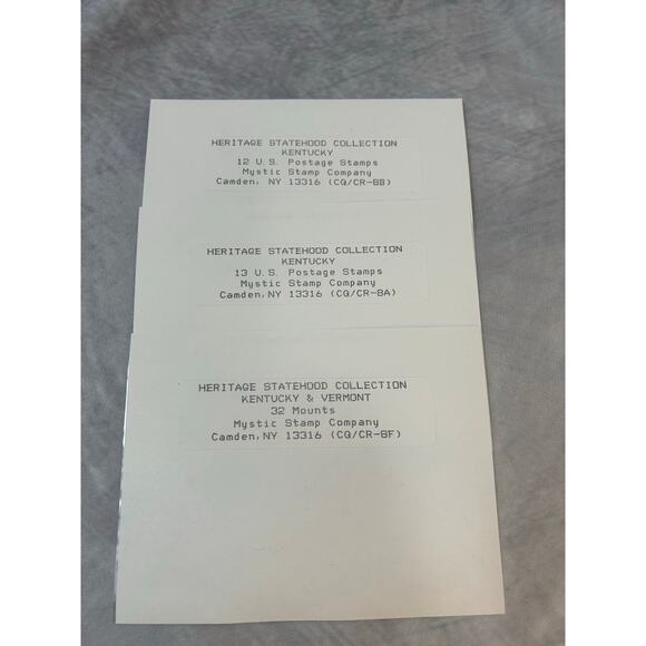 Kentucky Vermont Stamp Album Sheets Stamps Mounts Historical Collections Stamp - Picture 9 of 10